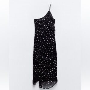 Zara polka dot dress with ruffles